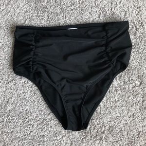 High-waisted Black Bikini Bottoms